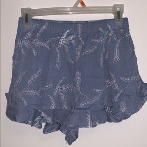 Blue frilly shorts